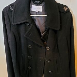 Womens size Large black pea coat